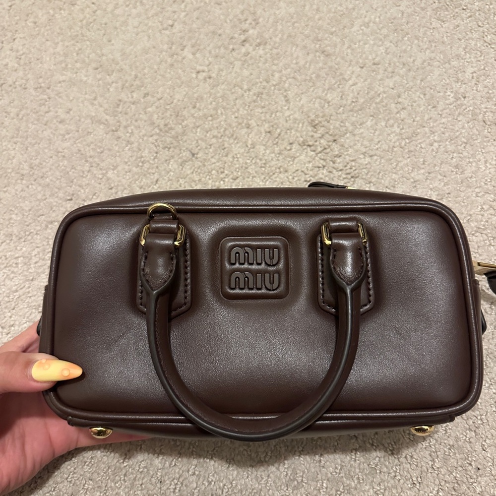 Miu Miu Dark Brown Leather Arcadia